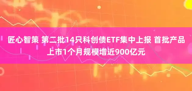 匠心智策 第二批14只科创债ETF集中上报 首批产品上市1个月规模增近900亿元